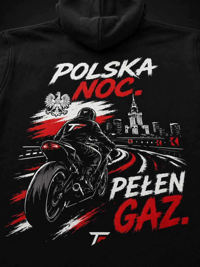 Bluza motocyklowa Fearless z grafiką nocnej jazdy