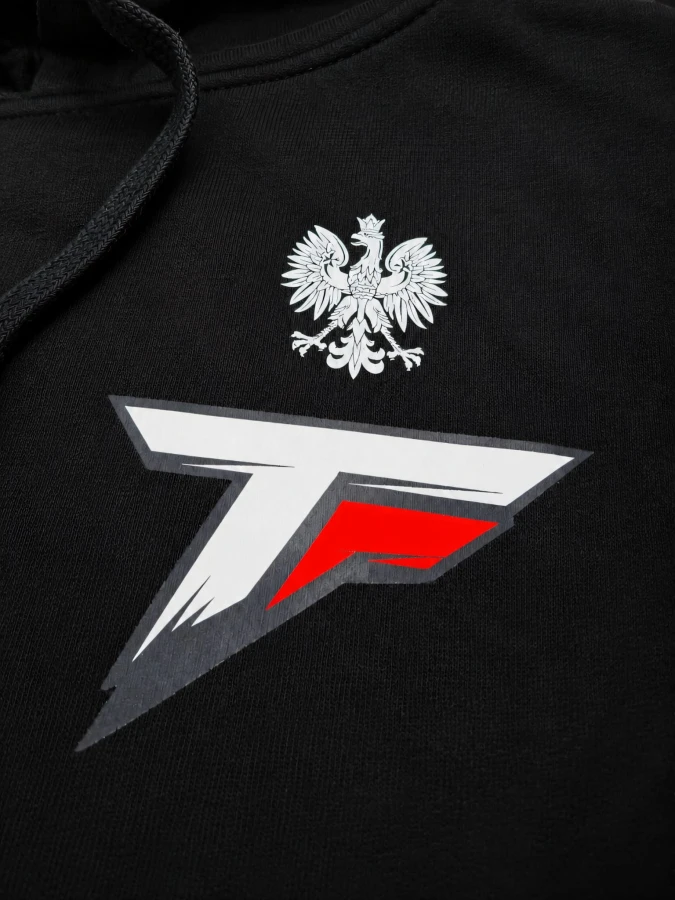 Bluza motocyklowa FEARLESS POLSKA KREW BIAŁO-CZERWONE SERCE – logo na przodzie.