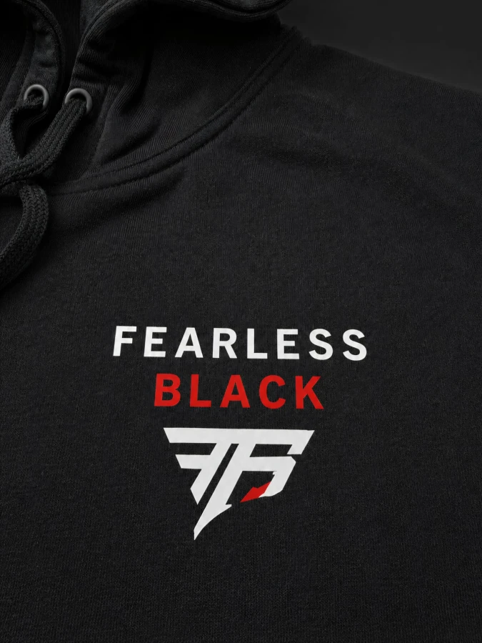 Bluza motocyklowa FEARLESS BLACK CZARNA KREW – przód