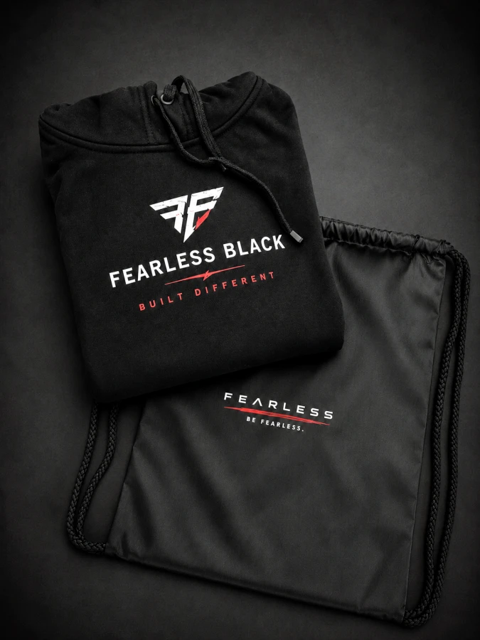 Bluza motocyklowa FEARLESS BLACK EXTREME RIDER z workiem firmowym