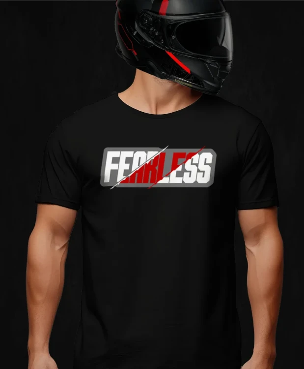 Fear will kill your dreams, męska czarna koszulka motocyklowa, koszulka dla motocyklisty, koszulki dla motocyklistów, koszulki motocyklowe, koszulka na motor, koszulka fearless, koszulki fearless, f.webp