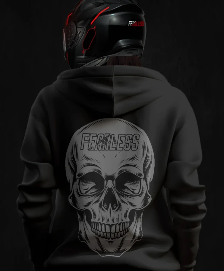 Skullhead, damska bluza motocyklowa, bluza dla motocyklistki, bluza dla motocyklisty, bluzy motocyklowe, bluza na motor, na prezent dla fanów motocykli, bluza fearless, bluzy fearless, bluza motocyklowa.webp
