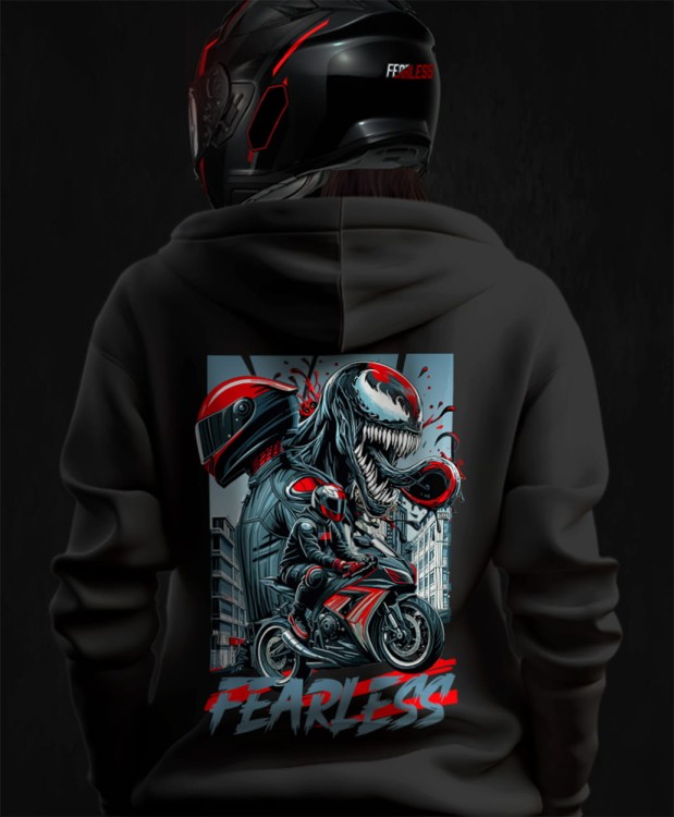 Venom, damska bluza motocyklowa, bluza dla motocyklistki, bluza dla motocyklisty, bluzy motocyklowe, bluza na motor, na prezent dla fanów motocykli, bluza fearless, bluzy fearless, bluza motocyklowa.jpg