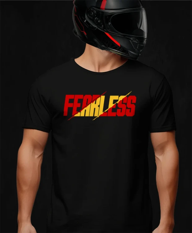 Just ride, męska czarna koszulka motocyklowa, koszulka dla motocyklisty, koszulki dla motocyklistów, koszulki motocyklowe, koszulka na motor, koszulki fearless, f.webp