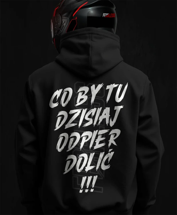 Co by tu dzisiaj odpierdolić, męska bluza motocyklowa, bluza dla motocyklistki, bluza dla motocyklisty, bluzy motocyklowe, bluza na motor, na prezent dla fanów motocykli, bluza fearless,.webp