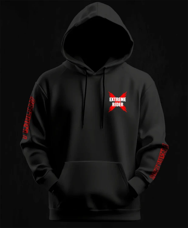 Extreme rider, bluza dla motocyklistki, bluza dla motocyklisty, bluzy motocyklowe, bluza na motor, na prezent dla fanów motocykli, bluza fearless, bluzy fearless, bluza motocyklowa.webp