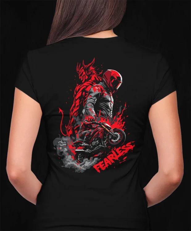 My dark side, damska czarna  koszulka motocyklowa, koszulka dla motocyklistki, koszulki motocyklowe, koszulka na motor, koszulka fearless, koszulki fearless, koszulki motocyklowe.webp