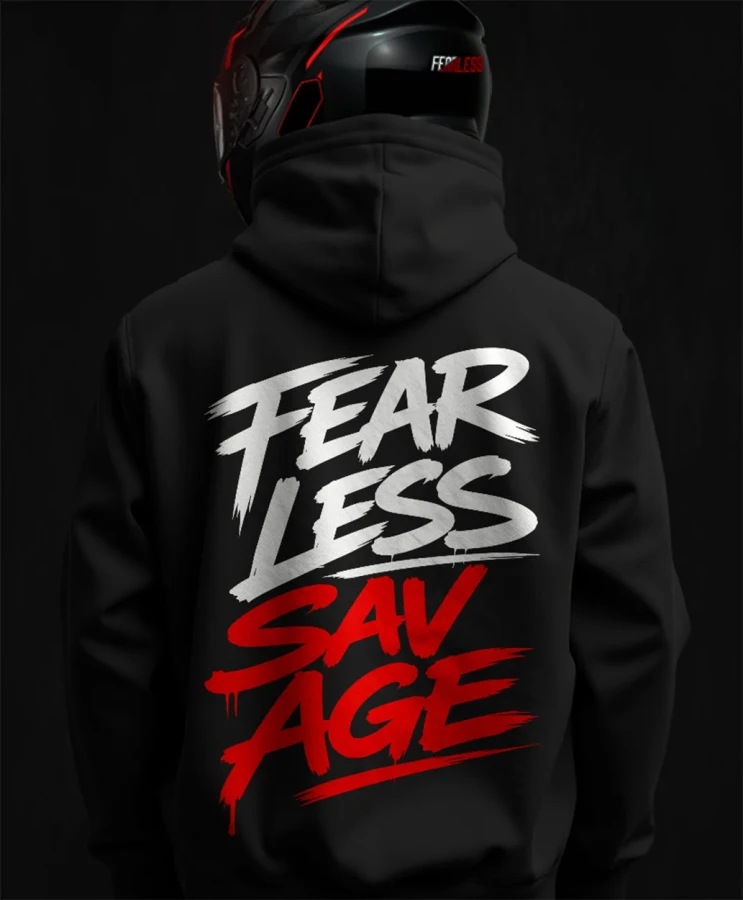 Fearless Savage, męska bluza motocyklowa, bluza dla motocyklistki, bluza dla motocyklisty, bluzy motocyklowe, bluza na motor, na prezent dla fanów motocykli, bluza fearless, bluza motocy.webp