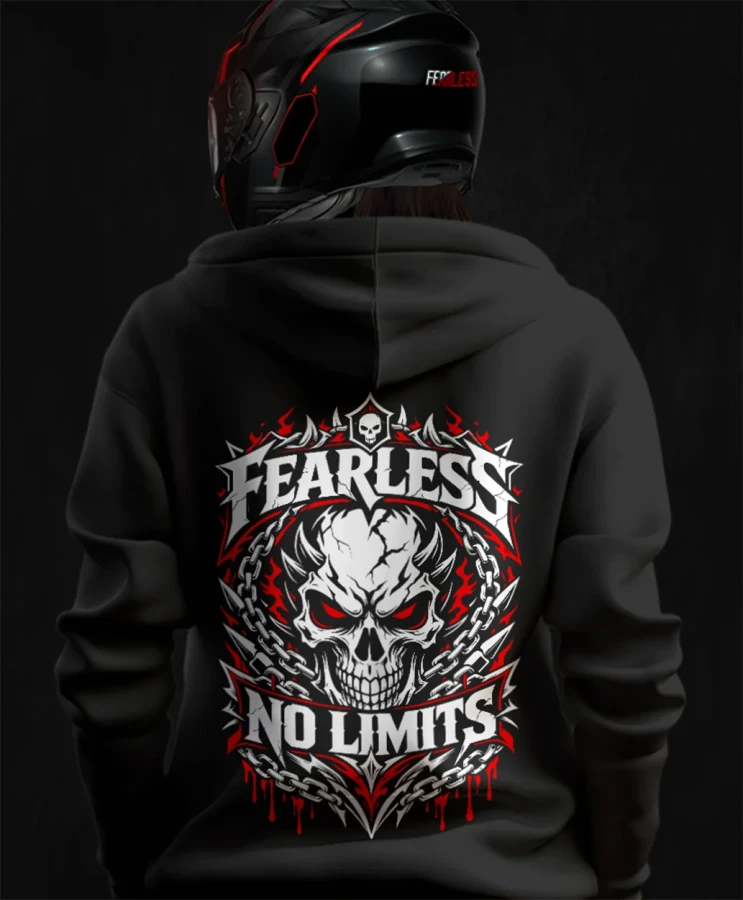 Fearless No Limits, damska bluza motocyklowa, bluza dla motocyklistki, bluza dla motocyklisty, bluzy motocyklowe, bluza na motor, na prezent dla fanów motocykli, bluza fearless, bluza mo.webp