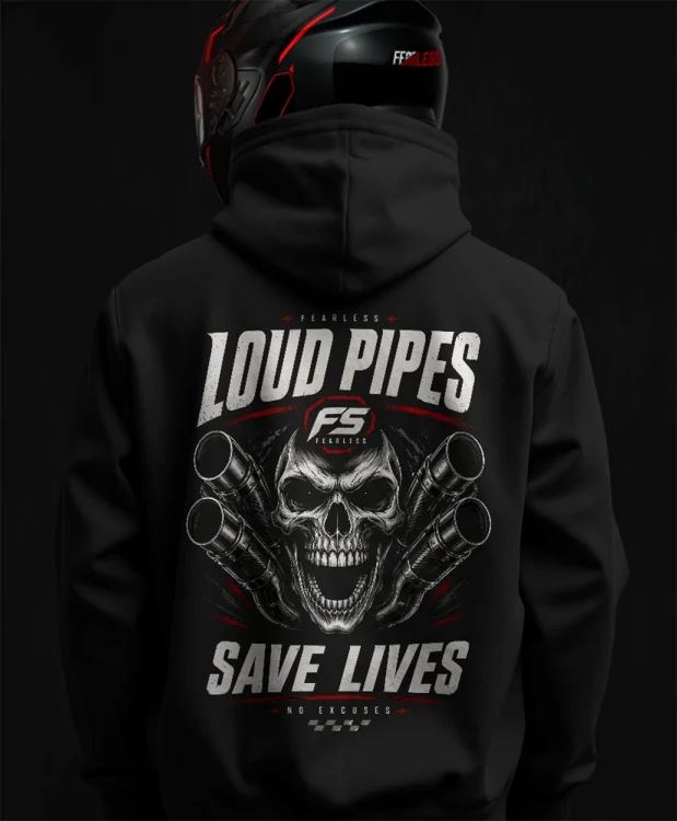 Loud Pipes Save Lives, męska bluza motocyklowa, bluza dla motocyklistki, bluza dla motocyklisty, bluzy motocyklowe, bluza na motor, na prezent dla fanów motocykli, bluza fearless, bluza.webp